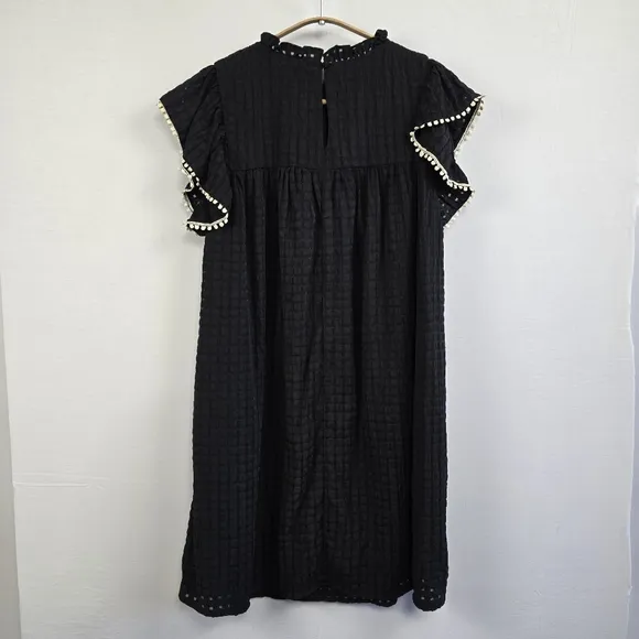 THML Embroidered Black Dress Size Medium NWT