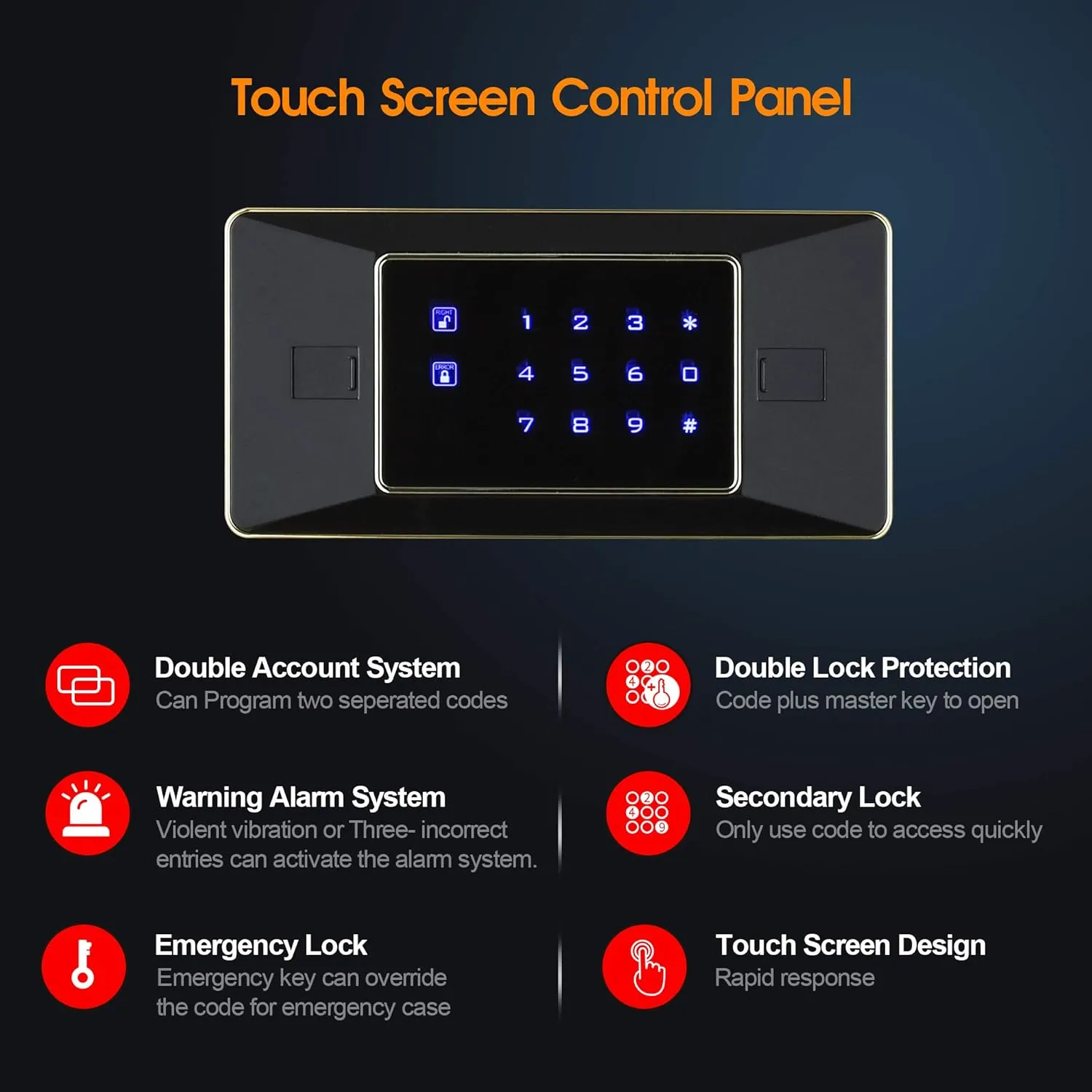 TIGERKING 𝐇𝐞𝐚𝐯𝐲 𝐃𝐮𝐭𝐲 Security Home Safe, Digital Safe Box- 2.05 Cubic Feet, White