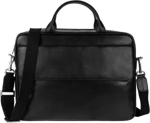Time Resistance Leather Briefcase - Italian Handmade Leather Laptop Bag - Handbag for Men - Professional Computer Case