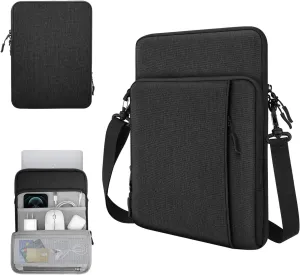 TiMOVO 13.3-14 Inch Laptop Sleeve Carrying Bag with Pockets for iPad Air 13 Inch 2024,iPad Pro 13 Inch 2024,MacBook Air 2022-2018,MacBook Pro M2/M2/M1 Pro/M1 Max,Galaxy Tab S9 /S8  12.4",Black