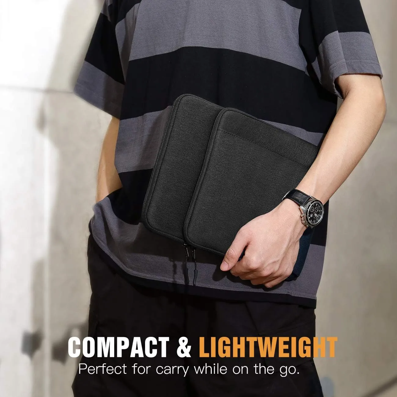 TiMOVO 13.3-14 Inch Laptop Sleeve Carrying Bag with Pockets for iPad Air 13 Inch 2024,iPad Pro 13 Inch 2024,MacBook Air 2022-2018,MacBook Pro M2/M2/M1 Pro/M1 Max,Galaxy Tab S9 /S8  12.4",Black