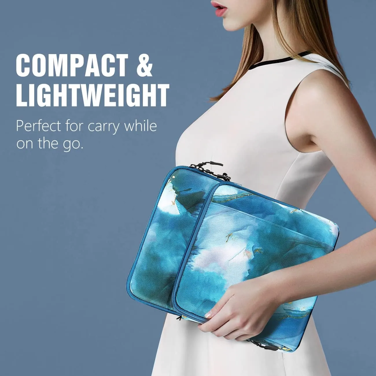 TiMOVO 13.3-14 Inch Laptop Sleeve Carrying Bag with Pockets for iPad Air 13 Inch 2024,iPad Pro 13 Inch 2024,MacBook Air 2022-2018,MacBook Pro M2/M2/M1 Pro/M1 Max,Galaxy Tab S9 /S8  12.4",Peacock