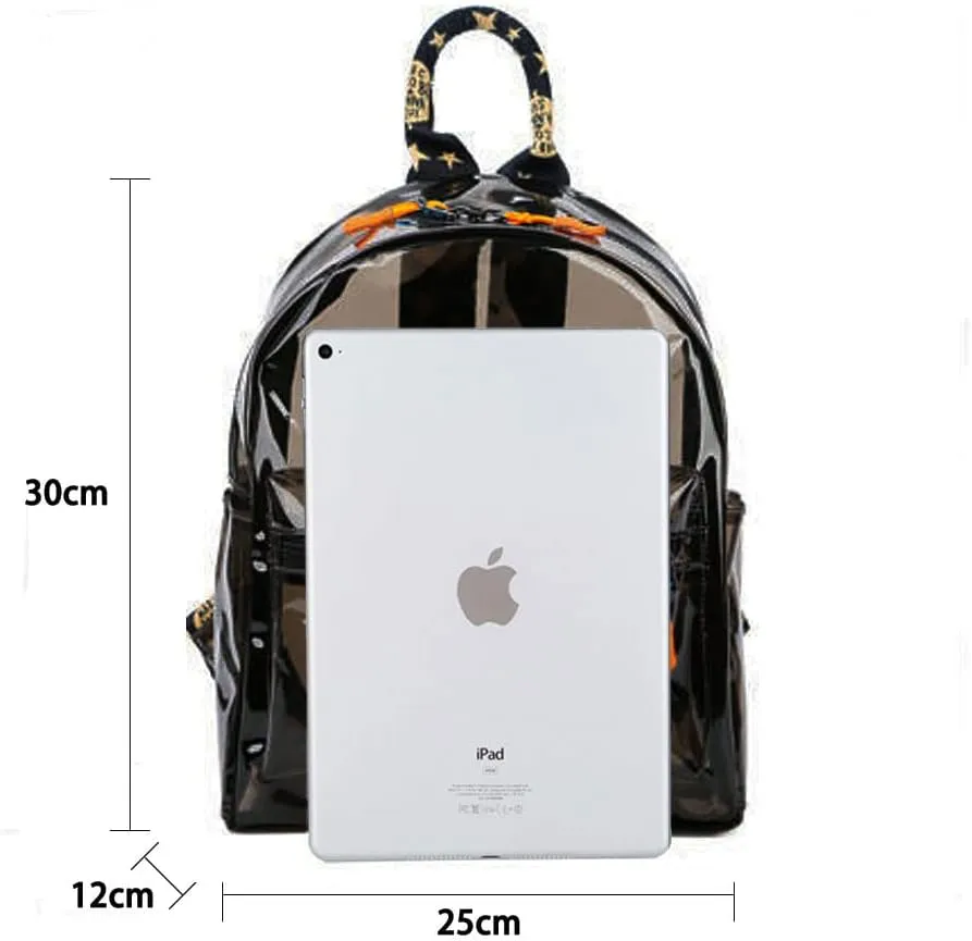 TINYAT Transparent Small Clear Backpack Waterproof Cute Clear Mini Bag for College, Concerts, Sports, Travel and Daily Use