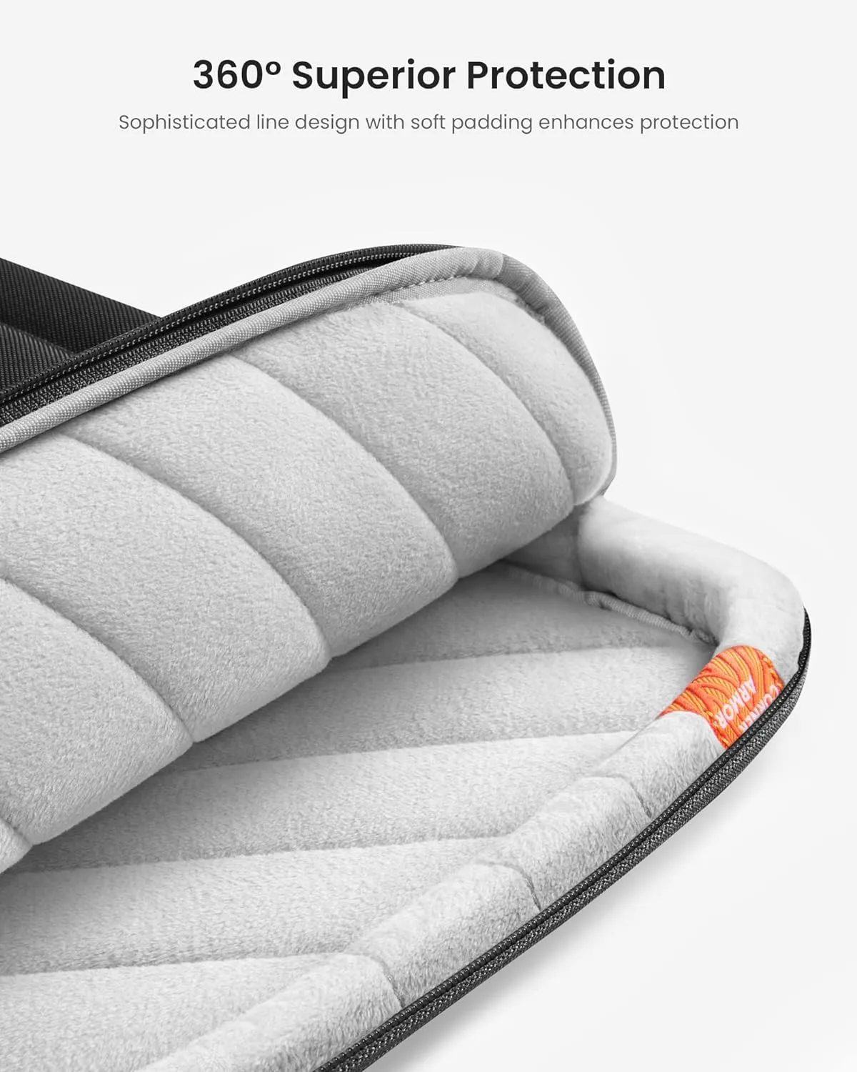 tomtoc 360 Protective Laptop Carrying Case compatible with 14-inch MacBook Pro M4/M3/M2/M1 Pro/Max 2024-2021, 12.9-13 Inch iPad Pro/Air, Water-Resistant MacBook Accessory Bag Sleeve
