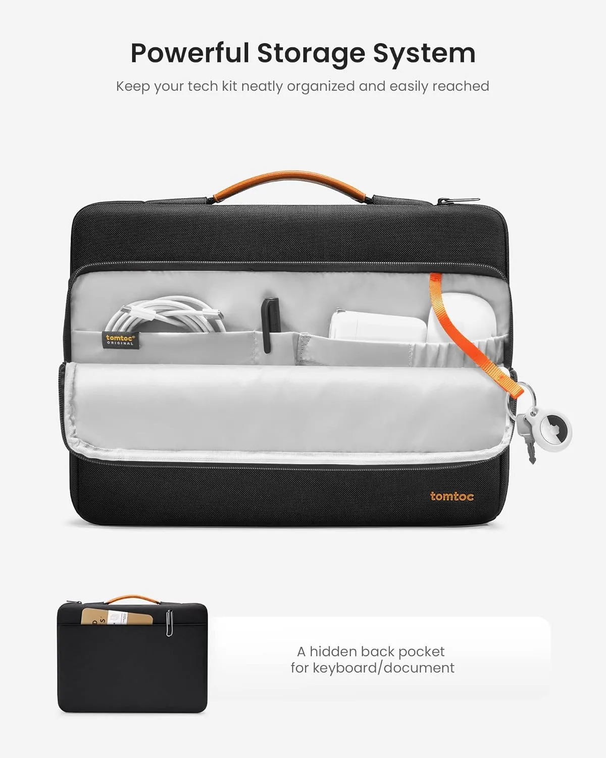 tomtoc 360 Protective Laptop Carrying Case compatible with 14-inch MacBook Pro M4/M3/M2/M1 Pro/Max 2024-2021, 12.9-13 Inch iPad Pro/Air, Water-Resistant MacBook Accessory Bag Sleeve