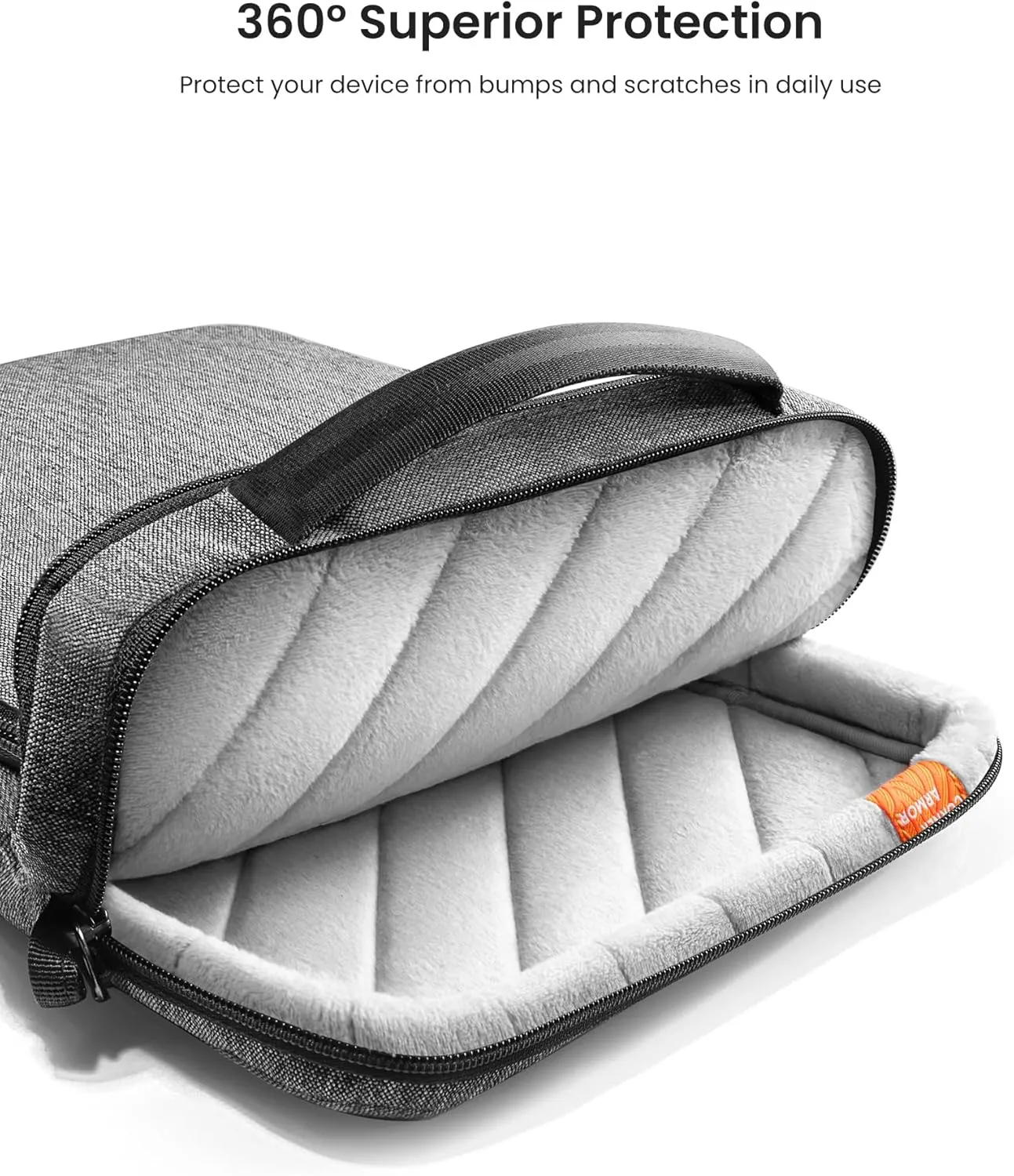 tomtoc 360 Protective Laptop Shoulder Bag for 13-14 Inch MacBook Air/Pro M4/M3/M2/M1, 13-inch iPad Pro M4/iPad Air, 13-13.8 Inch Surface Pro/Laptop, Copilot  PC, Cordura Ballistic Nylon