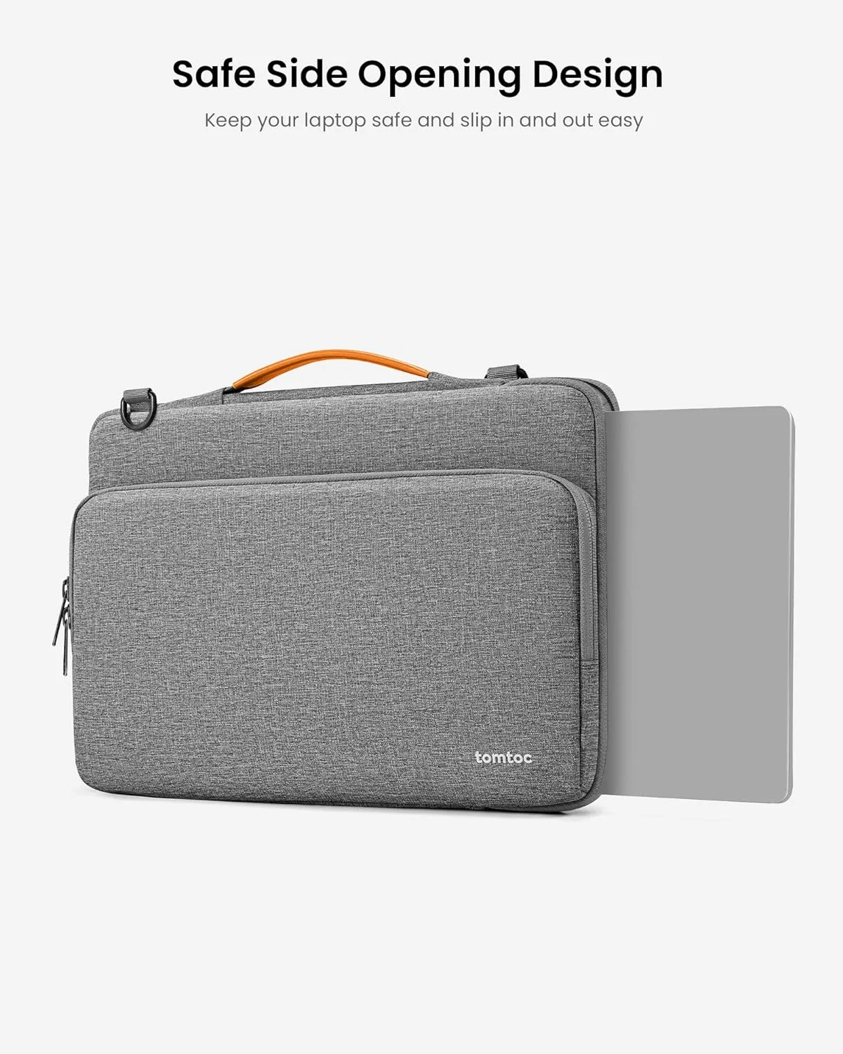 tomtoc 360 Protective Laptop Shoulder Bag for 13-inch 2025 MacBook Air M4/A3240, M3/A3113, M2/A2681, M1/A2337, MacBook Pro M2/A2686 M1/A2338, Water-Resistant Laptop Accessory Carrying Case Sleeve