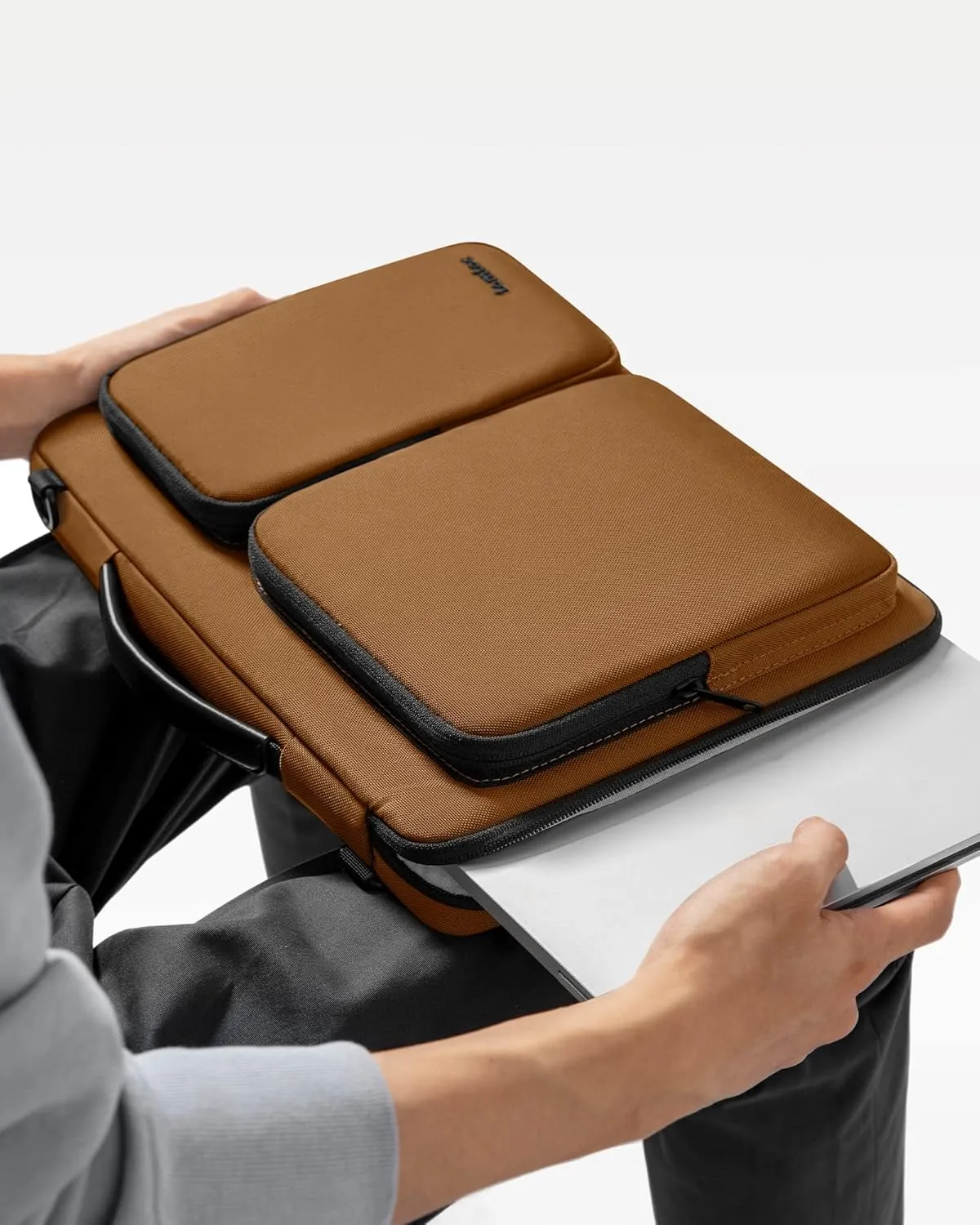 tomtoc 360 Protective Laptop Shoulder Bag for 13 Inch 2025 MacBook Air M4/A3240, M3/A3113, M2/A2681, M1/A2337, MacBook Pro M2/M1, 13-in Surface Pro 11th AI/10/9, Water-resistant Accessory Case