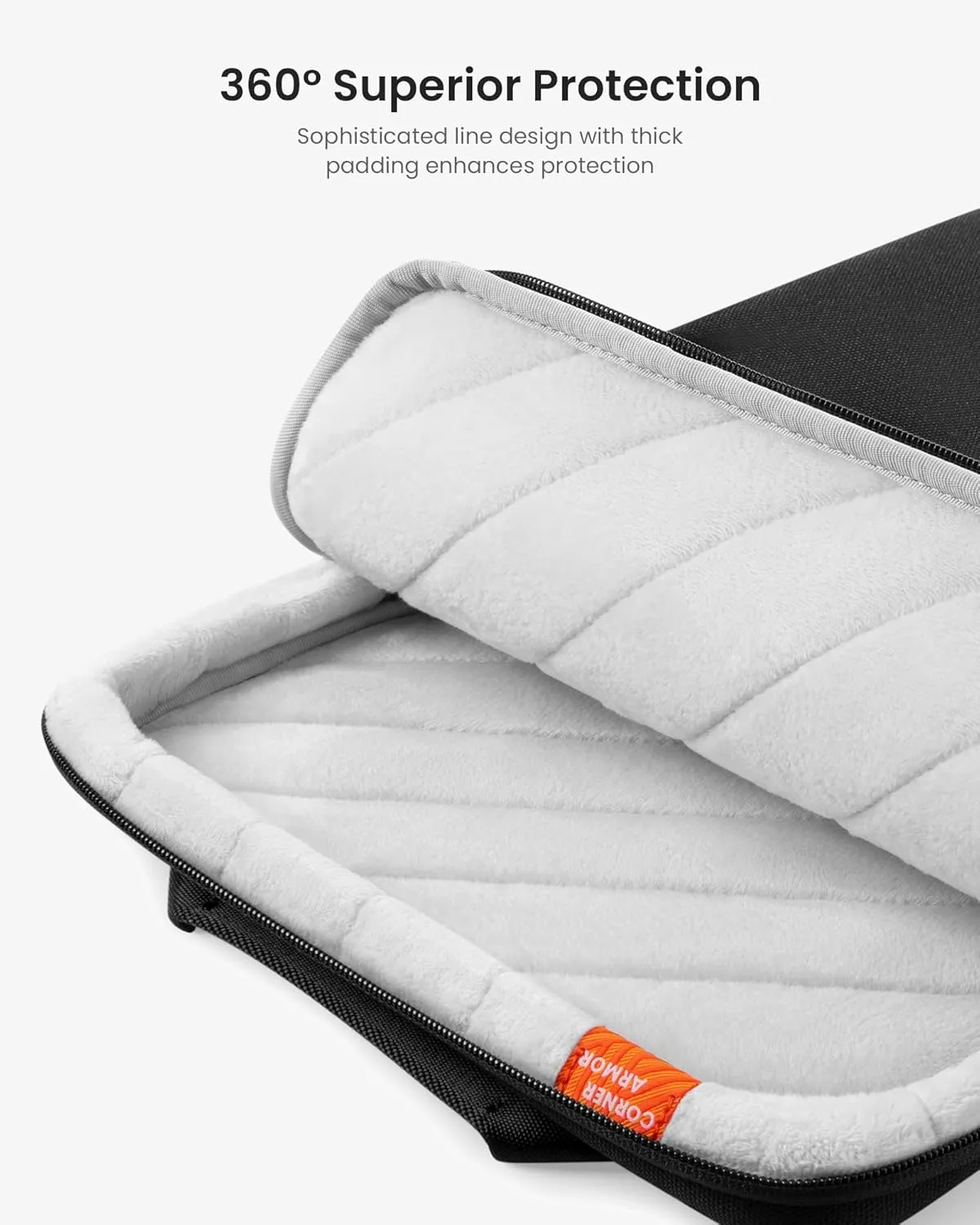 tomtoc 360 Protective Laptop Sleeve Designed for 16-inch New MacBook Pro M4/M3/M2/M1 Pro/Max 2024-2019, Water-Resistant Well-Organized Accessory Sleeve Case with Handle