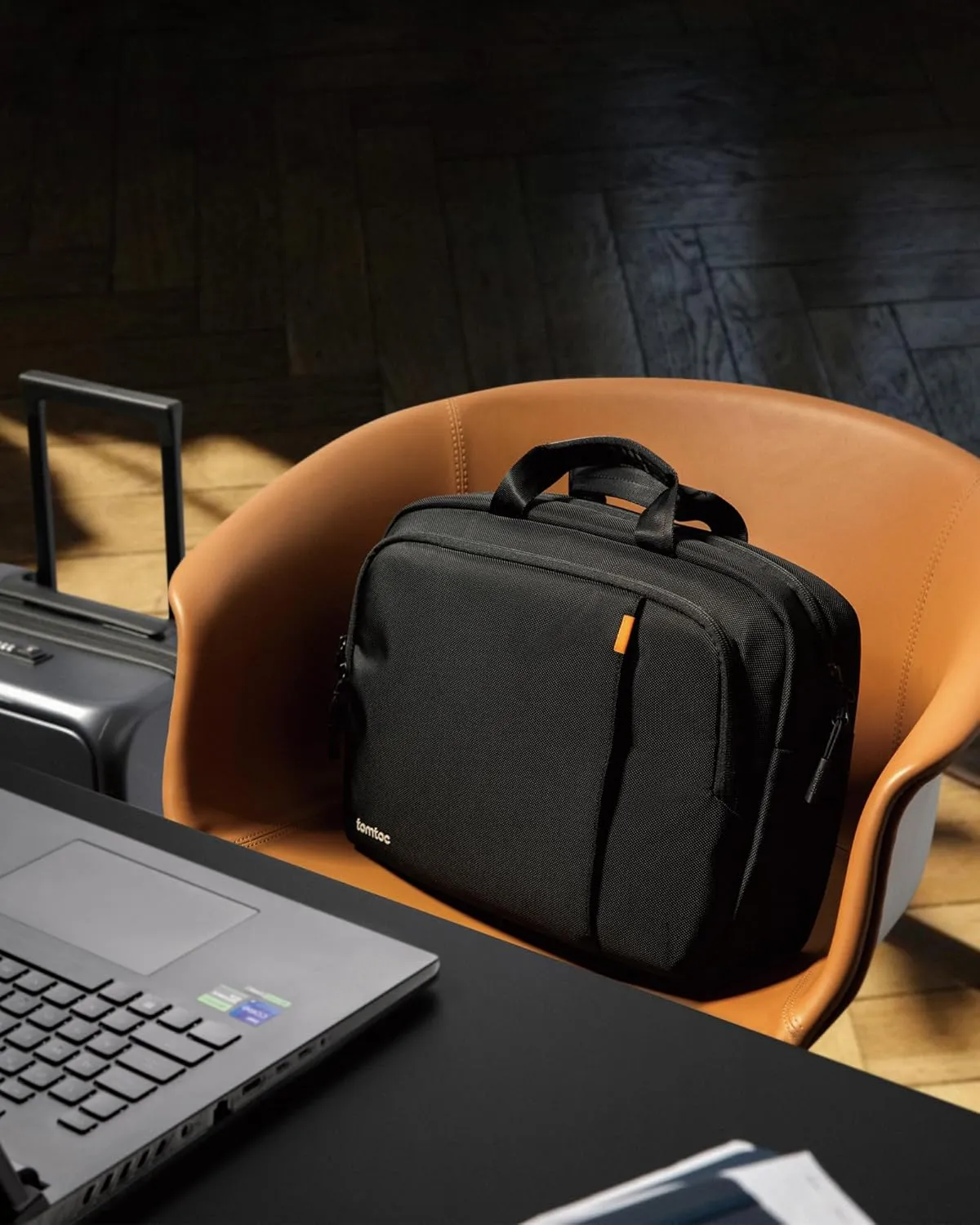 tomtoc Multi-Functional Laptop Briefcase Business Shoulder Bag for 17.3 Inch ASUS ROG Zephyrus S, The Razer Blade Pro 17, More HP Dell Acer 17-inch Laptops, Water-Repellent Protective Messenger Bag