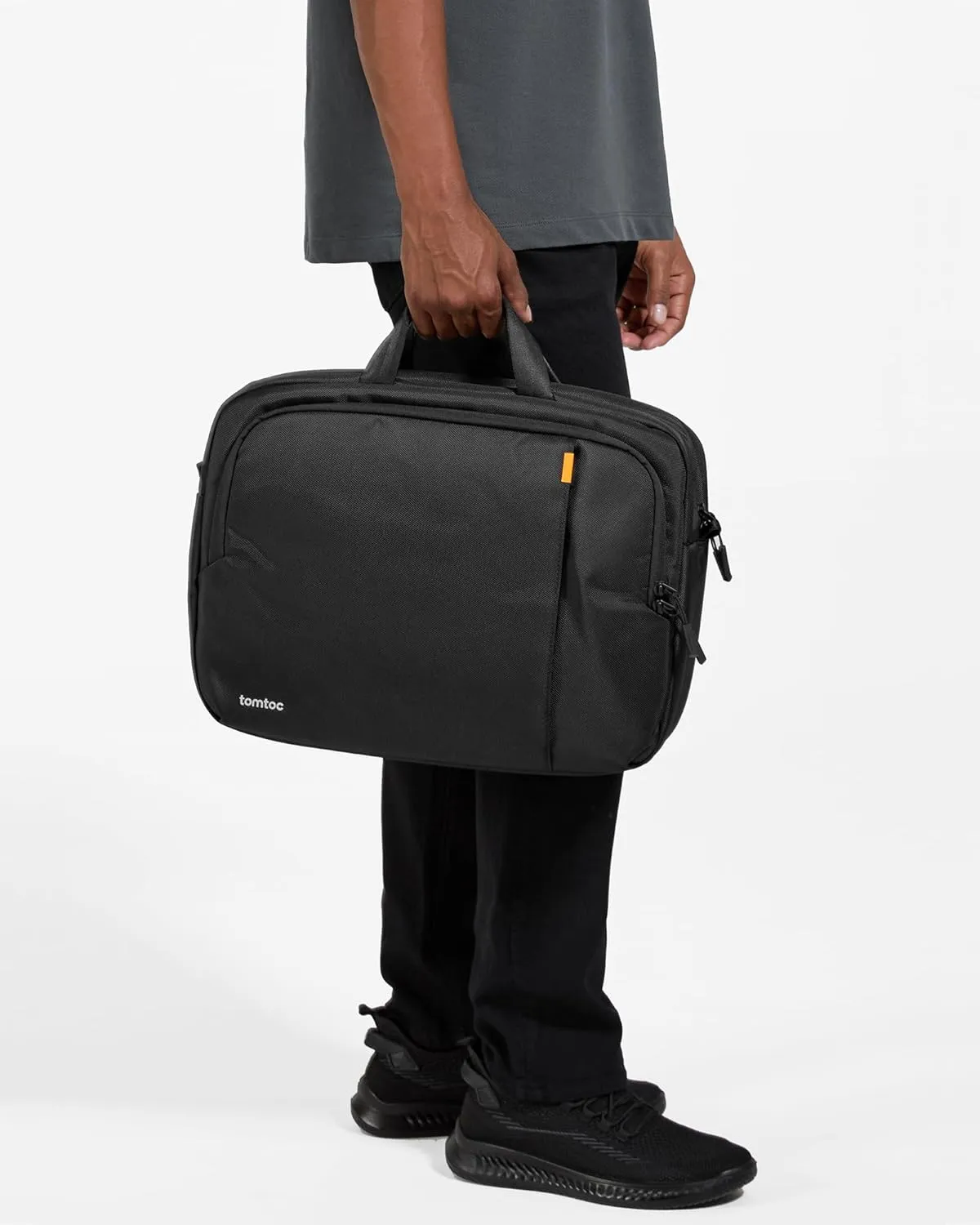 tomtoc Multi-Functional Laptop Briefcase Business Shoulder Bag for 17.3 Inch ASUS ROG Zephyrus S, The Razer Blade Pro 17, More HP Dell Acer 17-inch Laptops, Water-Repellent Protective Messenger Bag