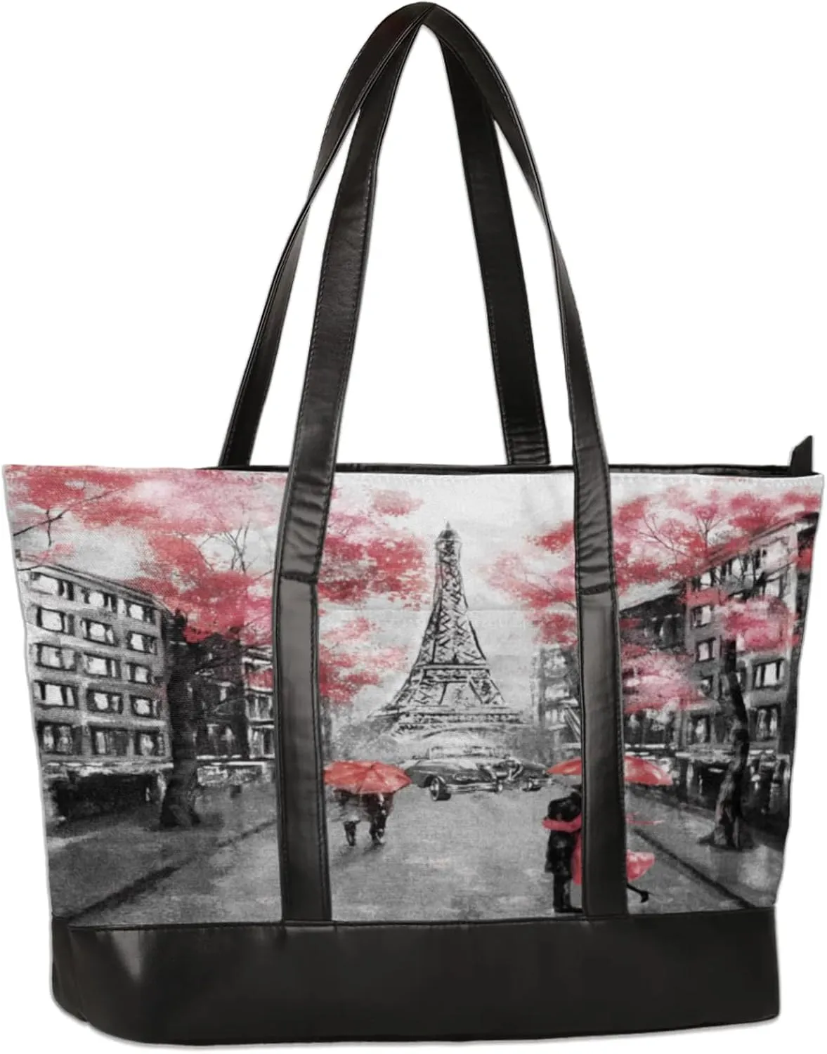 Tower Street Couple Laptop Tote Bag for Women Lightweight Work Purse with Multiple Compartments Fits 13-15.6 Inch Laptop Tablet Shoulder Bag for Office Travel Daily Use