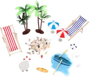 Toyvian 18pcs Mini House Scene Decors Style Mini Ornament Set Colorful Landscape Accessories for Fairy Home Aesthetic Decoration