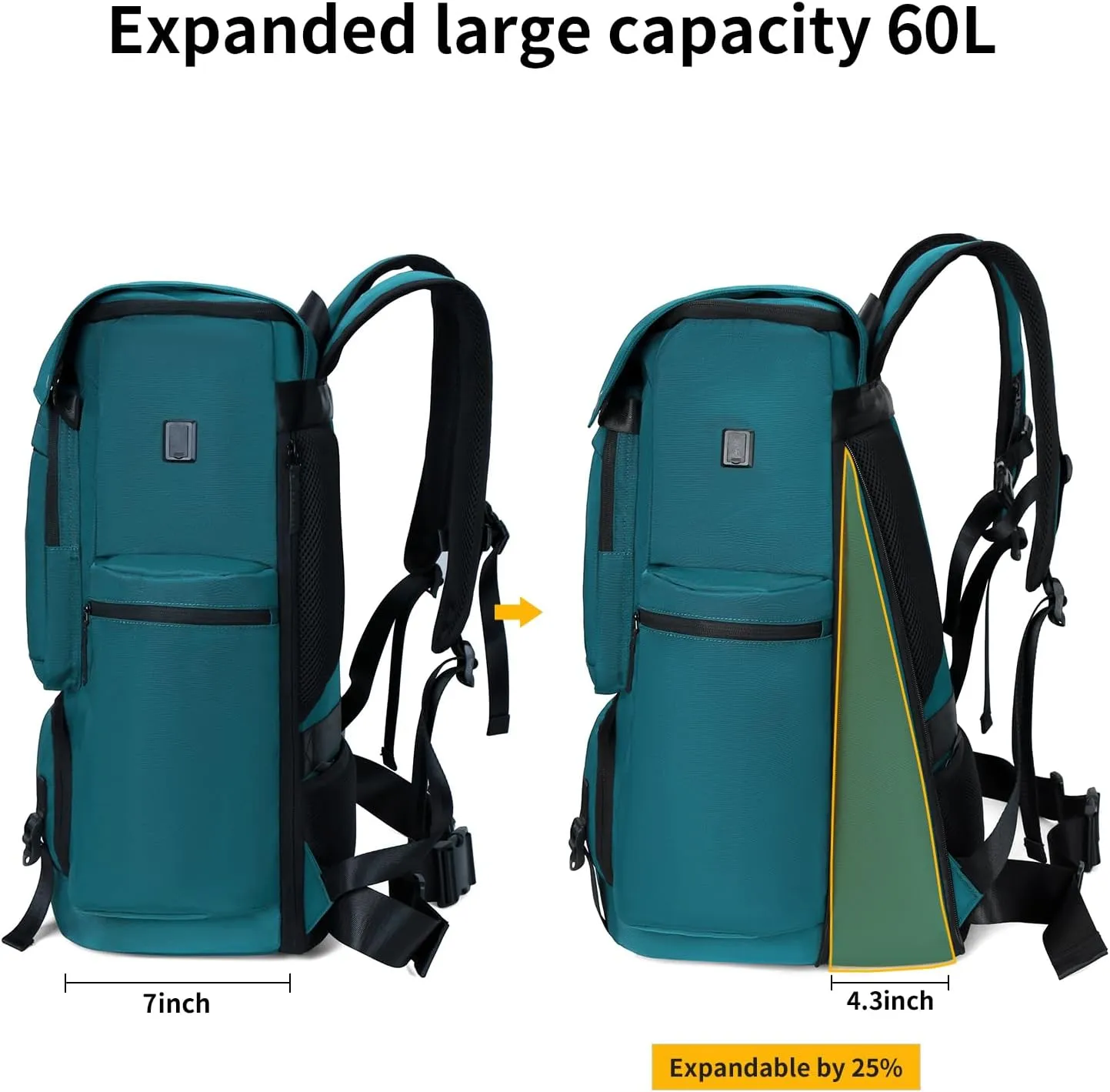 Travel Backpack TSA Friendly Flight Approved Carry on Backpack Nylon Water-resistant Business Large Weekender Bag Casual Daypack 17.3" Laptop Computer Backpack for Men Women(Dark Green)