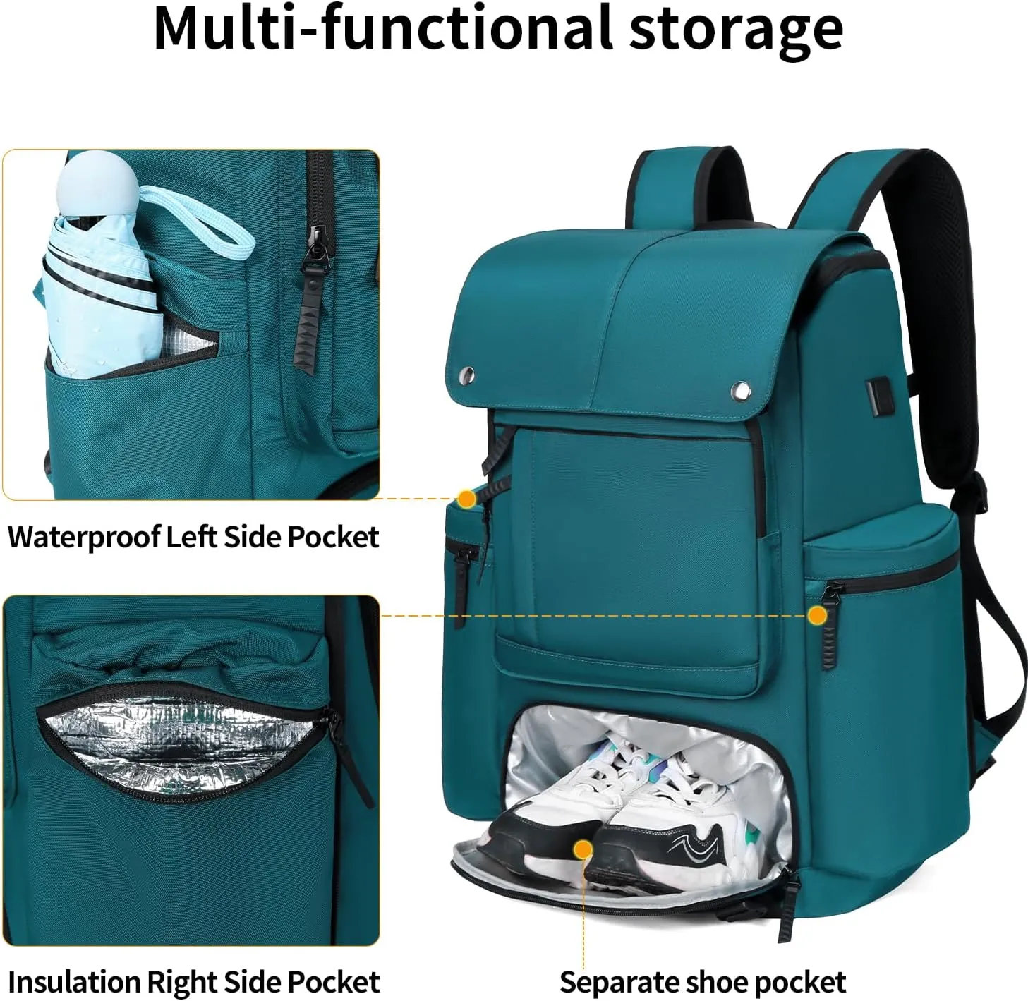 Travel Backpack TSA Friendly Flight Approved Carry on Backpack Nylon Water-resistant Business Large Weekender Bag Casual Daypack 17.3" Laptop Computer Backpack for Men Women(Dark Green)