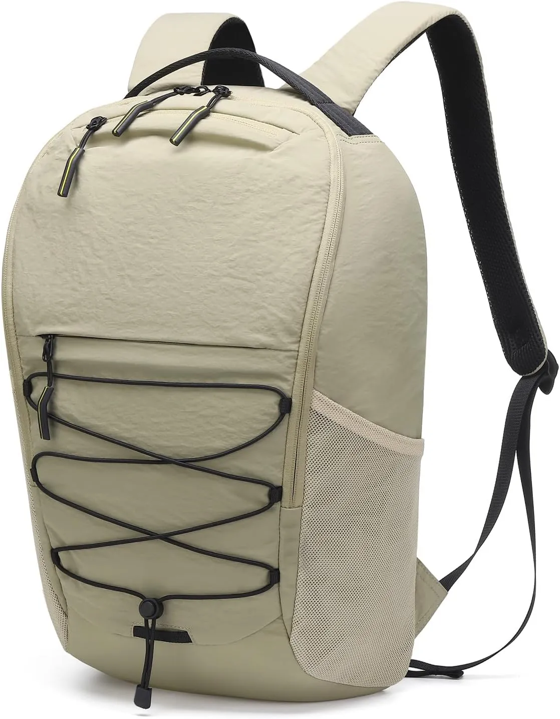 Travel Casual Backpack for Women and Men, Distinctive Design Lightweight Waterproof Daypack, for Outdoor and Daily Use, Apricot