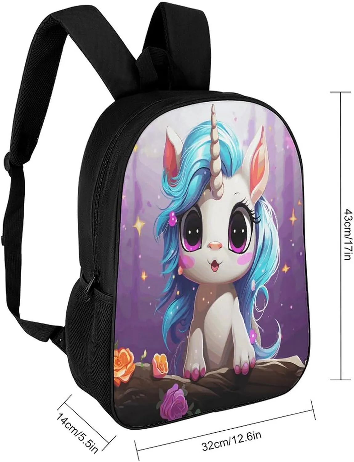 Travel Laptop Backpack Slim Durable Lightweight Back Pack Cute A Small Animal with Horns Small Backpack For Women Men