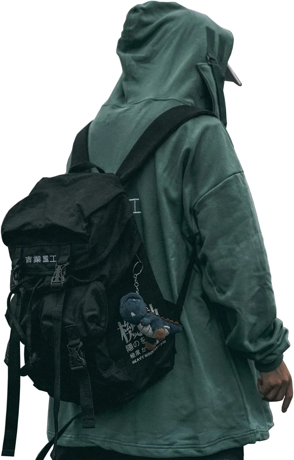 Travel Laptop Backpack Techwear Streetwear Anti Theft Slim Daypack Fits 15 Inch Laptop (Black)