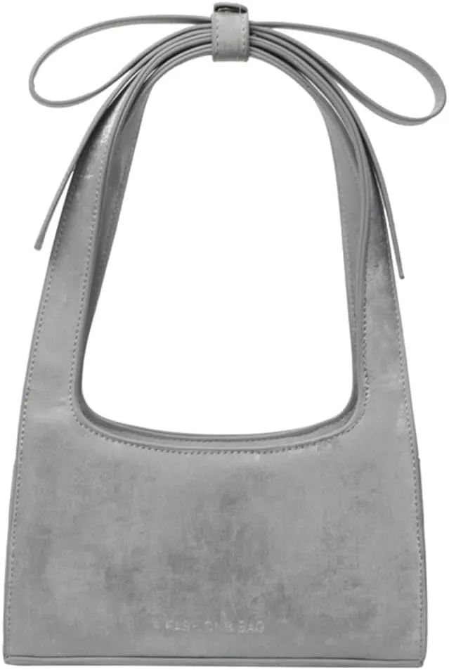 Trendy Vegan Leather Shoulder Bags for Women Small Cute Y2k Tote Purse Handbags Bowknot Designer Satchels 2025