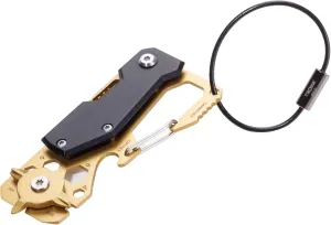 Troika Unisex - Adult Toolinator Mini Tool, Gold/Black, 85 x 39 x 9 mm