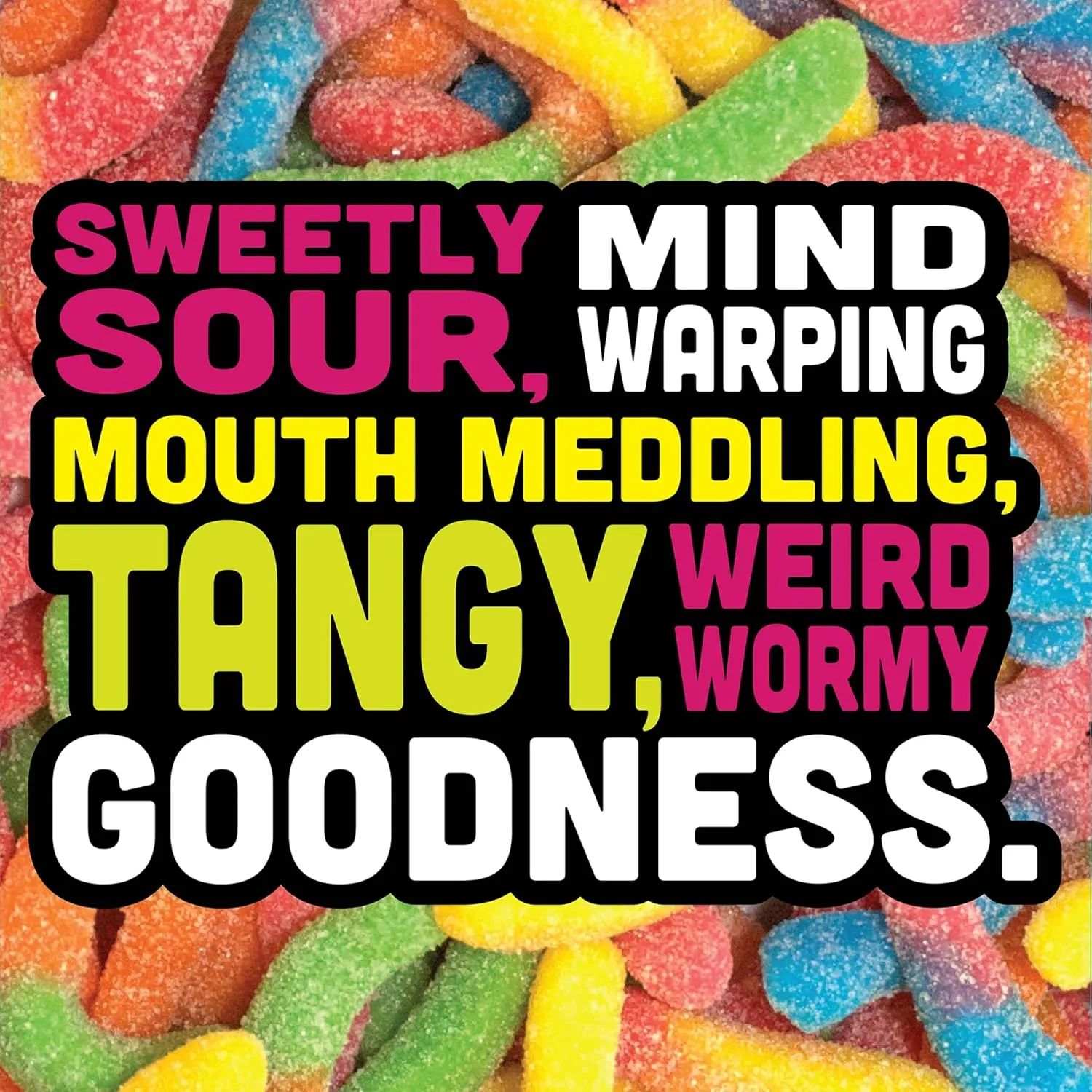 Trolli Mini Sour Brite Crawlers, Candy, Cherry-Lemon, Strawberry-Grape & Orange-Lime, Sweet and Sour, Gummy Worms, 18 oz (30 ct)