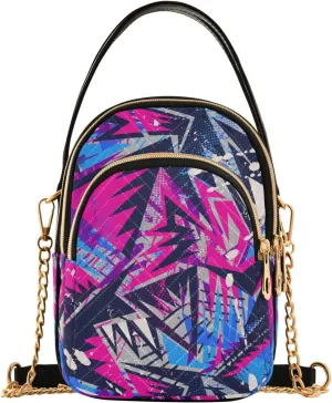 Tropical Exotic Artwork Small Women's Crossbody Purse, Shoulder Bag for Women Handbags Cell Phone Purse