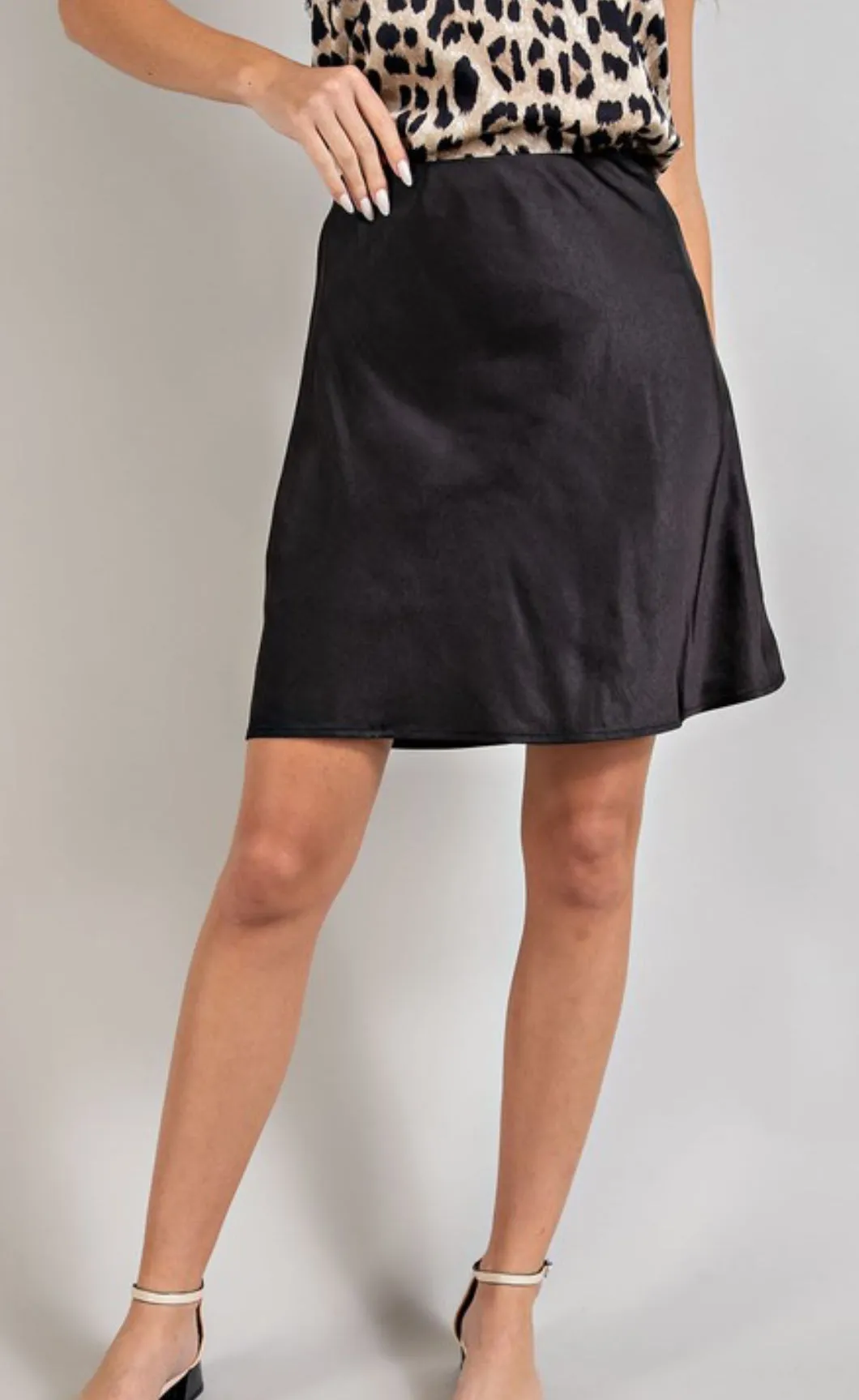 Typically Charming Satin Mini Skirt