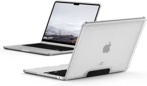 [U] by UAG Designed for MacBook Air 13" Case 2022-2025 M2/M3/M4 (A3240 A3113 A2681) - Translucent Durable Lightweight Impact Resistant Laptop Protective Cover, Lucent Ice/Black