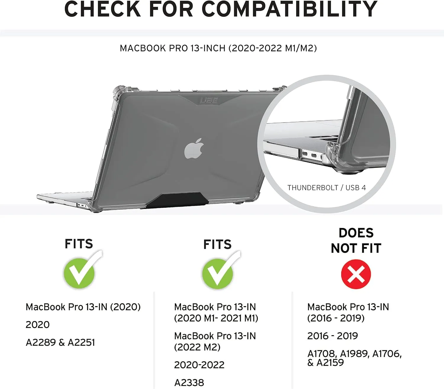 [U] by UAG Designed for MacBook Pro 13" Case 2020-2021 M1, 2022 M2 (A2289, A2251, A2338) Lucent Cerulean, Translucent Durable Lightweight Impact Resistant Laptop Protective Cover by URBAN ARMOR GEAR