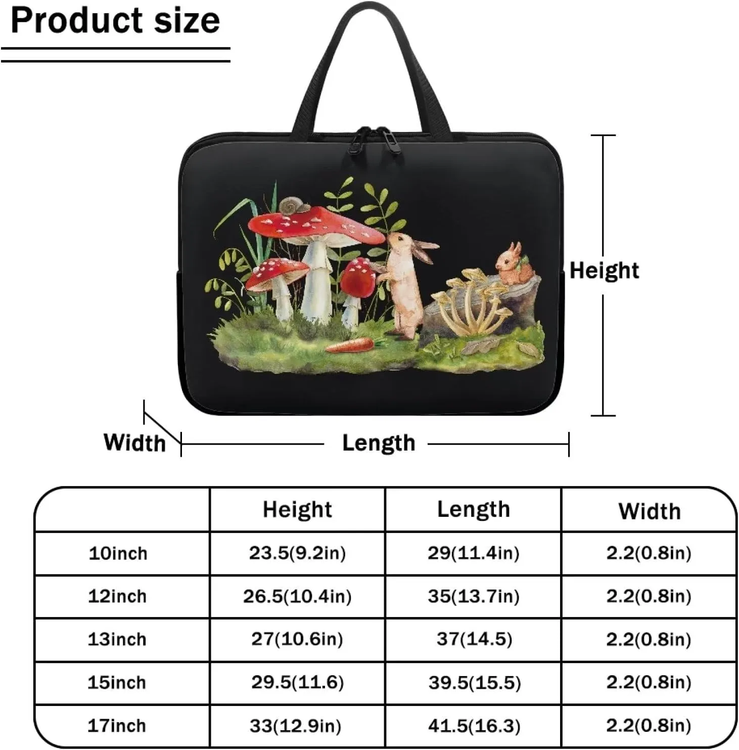 Uasibuni Laptop Sleeve Case with Handle for 14/15.6/ 17In Laptop,Laptop Case Cover Cute Laptop Bag for Women Men
