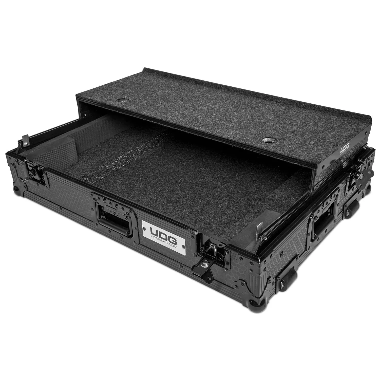 UDG Ultimate Flight Case Pioneer DJ XDJ-RX3 Black Plus (Laptop Shelf   Wheels)