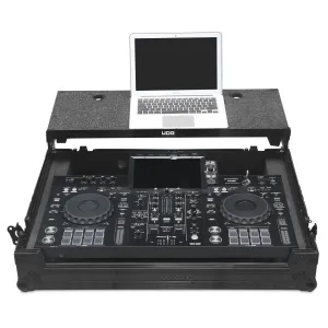 UDG Ultimate Flight Case Pioneer DJ XDJ-RX3 Black Plus (Laptop Shelf   Wheels)