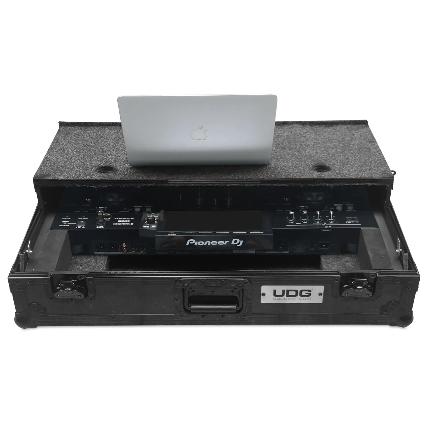 UDG Ultimate Flight Case Pioneer DJ XDJ-RX3 Black Plus (Laptop Shelf   Wheels)