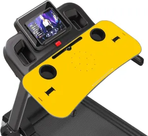 Universal Treadmill Desk Attachment Laptop Holder Ergonomic Platform Tray with Cup Tablet Holder Cooling Holes Provide Good Ventilation, Laptop Stand for Treadmill (Yellow)