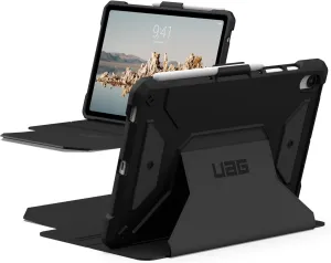URBAN ARMOR GEAR UAG Designed for Samsung Galaxy Tab S10 FE/Tab S9 FE Case Metropolis SE, Adjustable Kickstand Auto Wake/Sleep S Pen Holder Rugged Military Grade Dropproof Protective Cover, Black