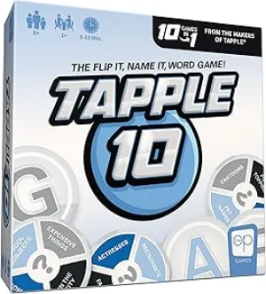 USAopoly Tapple 10 | Featuring 10 Different Games in 1 | Fast-Paced Fun Family Card Game in Portable Packaging | 1 or More Players, Ages 8 