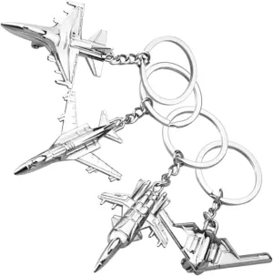 VALICLUD Cute Keychain Airplane Keyring Fighter Jet Charms Keychain Decoration for Bag Accessory