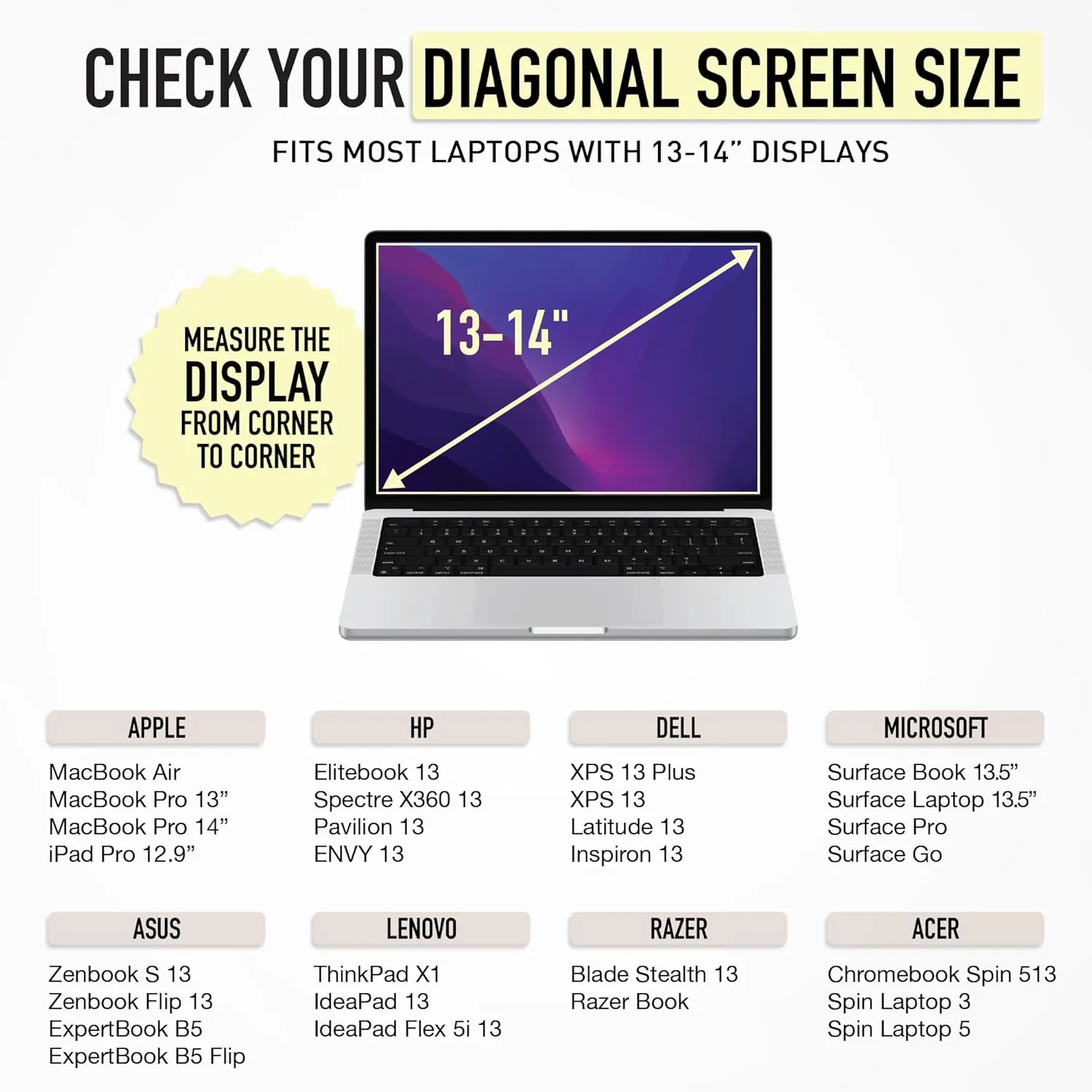 VANDEL The Original Puffy Laptop Sleeve Case, 13-14 inch Laptop Sleeve Bag, Laptop Case 13.3 Inch, Compatible with MacBook Air/Pro 13 / Pro 14, iPad Pro 12.9, HP Dell ASUS, Computer Bag Cover
