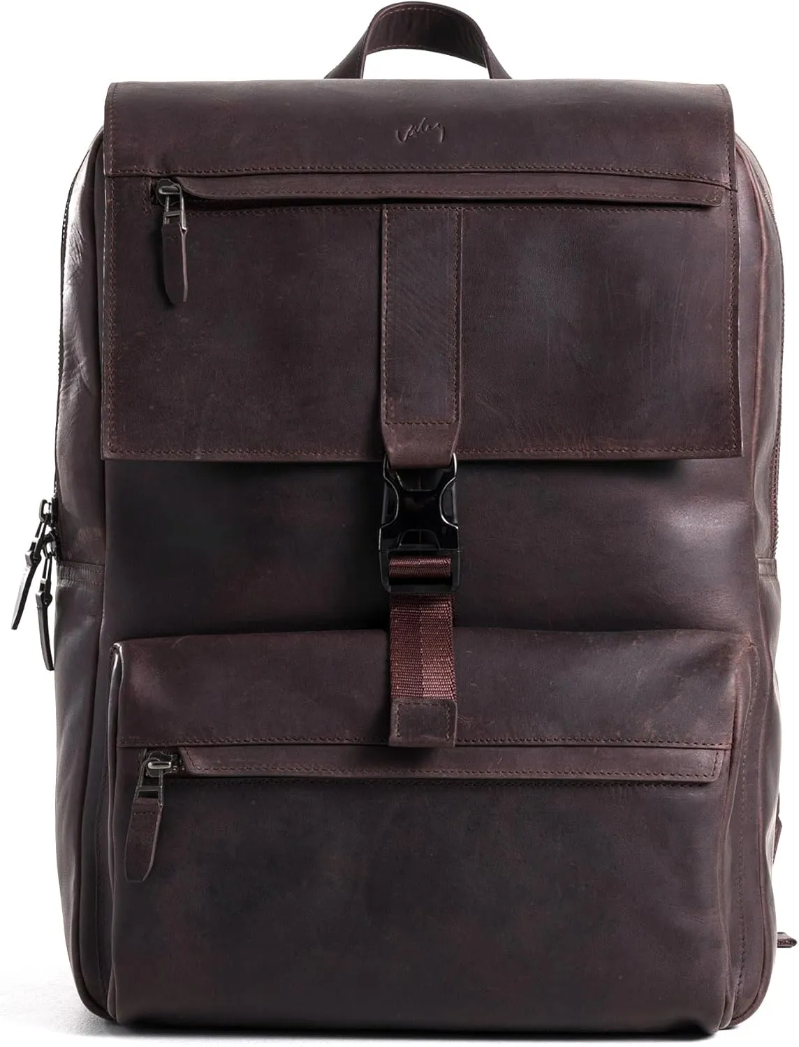 VELEZ Dark Brown Leather Backpack for Men and Women 17 inch Laptop Bag Handmade Business & Casual Daypack Genuine Leather Work Bag