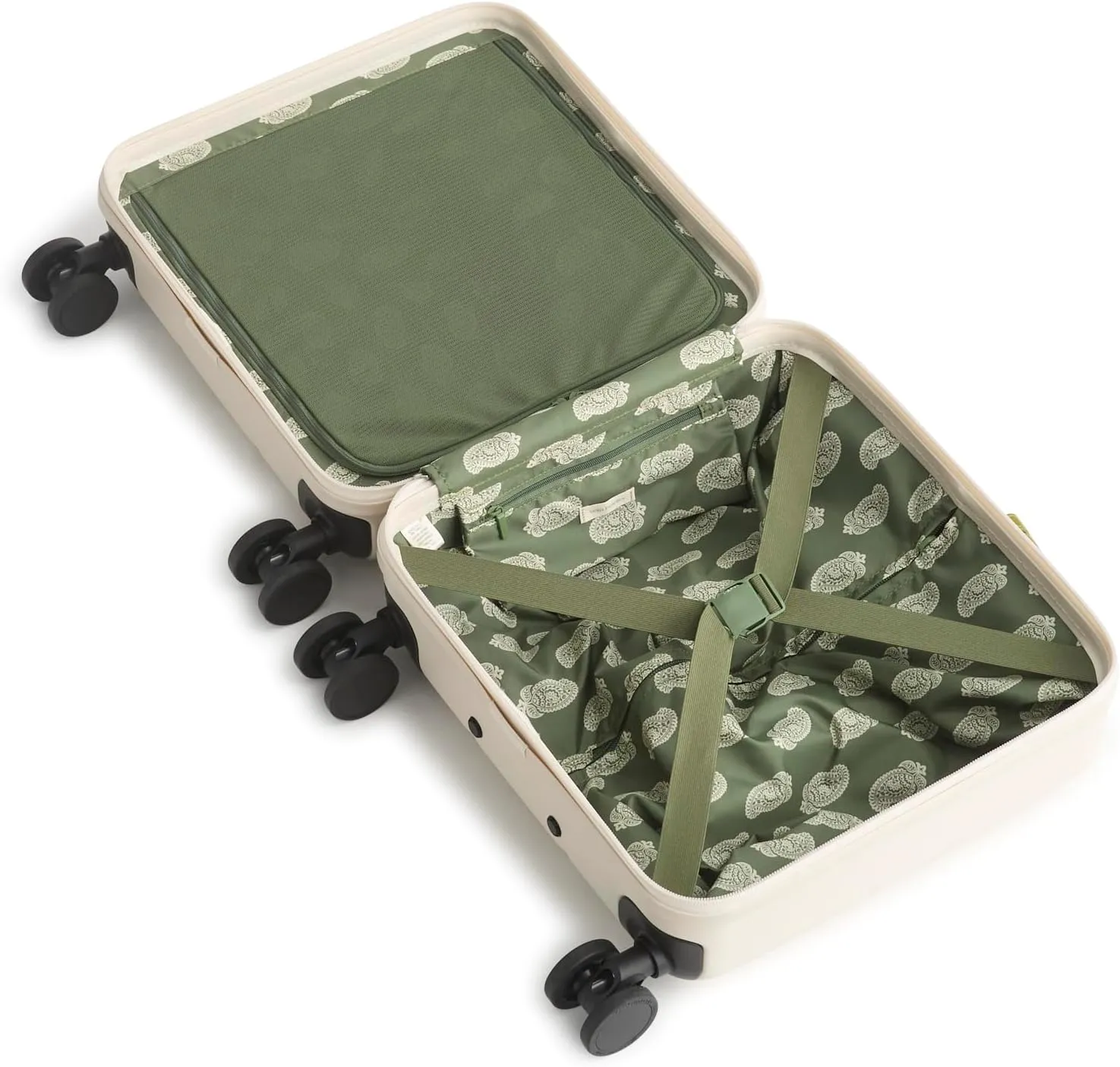 Vera Bradley Hardside Mini Adair Spinner, Cottage Cream