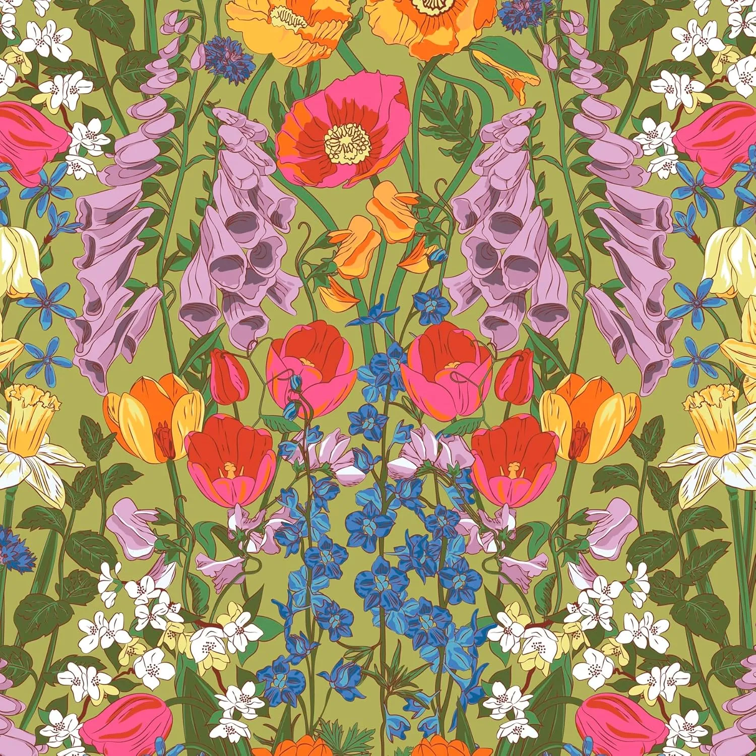 Vera Bradley Premium Cotton Mini Banbury Backpack, Meadow Bouquet