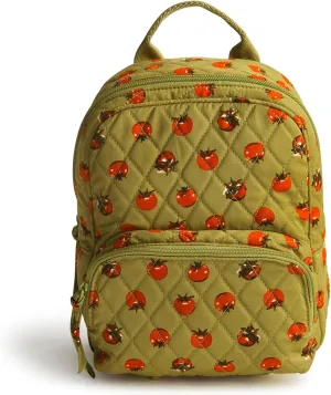 Vera Bradley Premium Cotton Mini Banbury Backpack, Tiny Tomatoes Palm