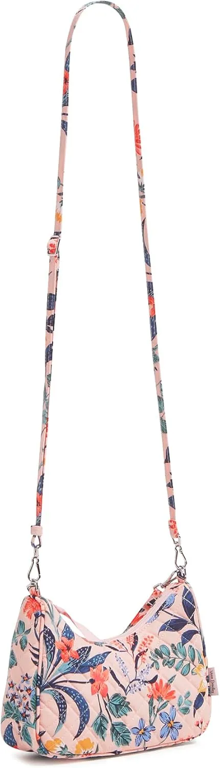Vera Bradley Women's Cotton Frannie Mini Crescent Crossbody Purse