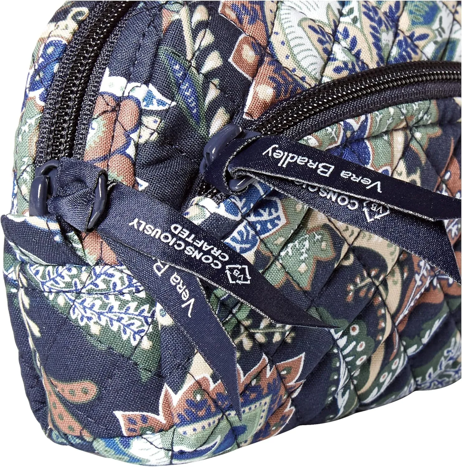 Vera Bradley Women's Cotton Mini Cosmetic Makeup Organizer Bag