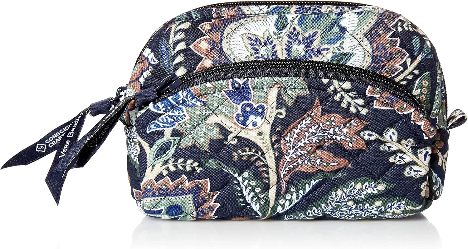 Vera Bradley Women's Cotton Mini Cosmetic Makeup Organizer Bag