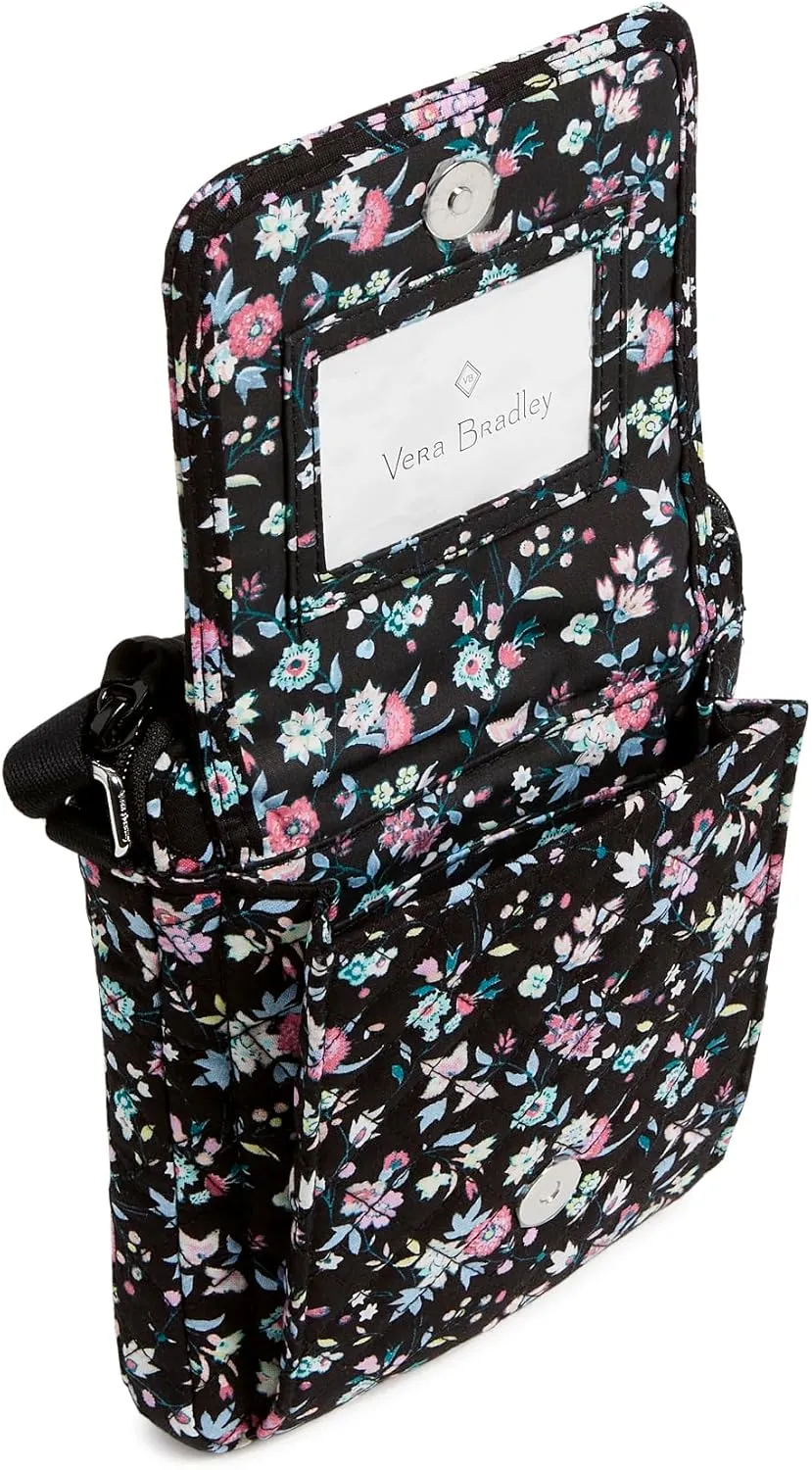 Vera Bradley Women's Cotton Mini Hipster Crossbody Purse with RFID Protection