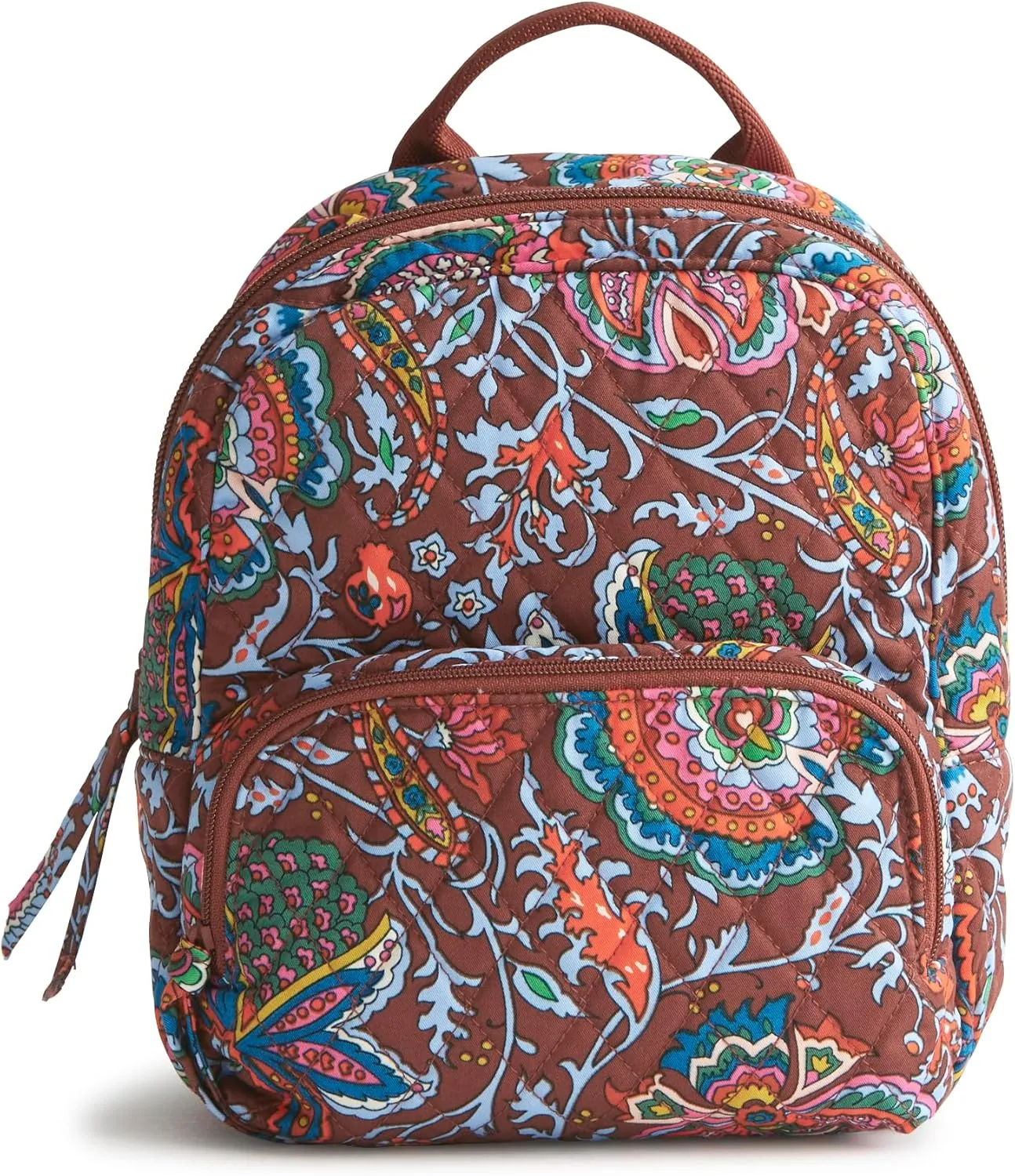 Vera Bradley Women's Premium Cotton Mini Banbury Backpack, Marrakesh Cinnamon, One Size