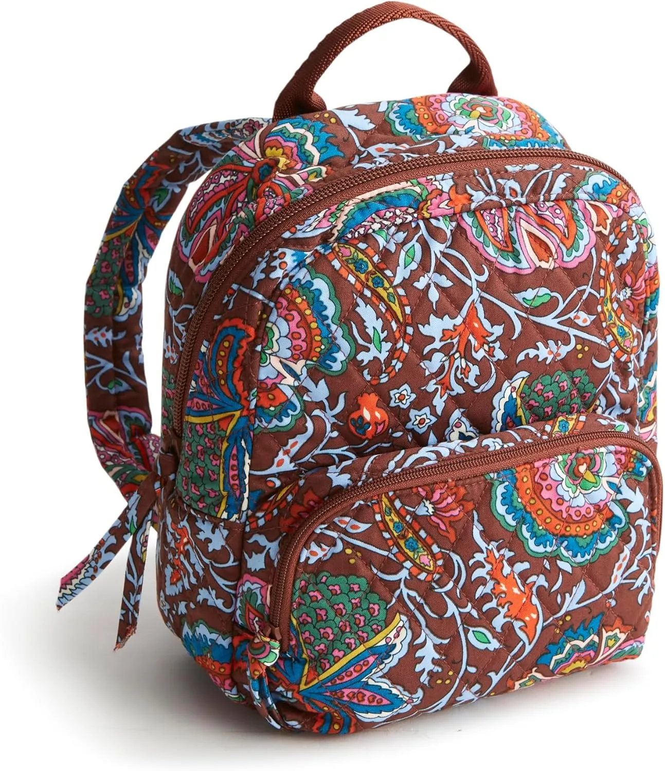 Vera Bradley Women's Premium Cotton Mini Banbury Backpack, Marrakesh Cinnamon, One Size