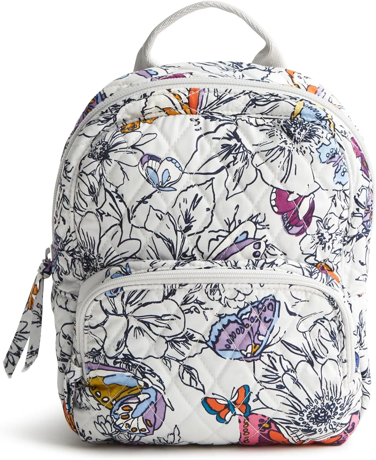 Vera Bradley Women's Premium Cotton Mini Banbury Backpack, Wing   Bloom, One Size