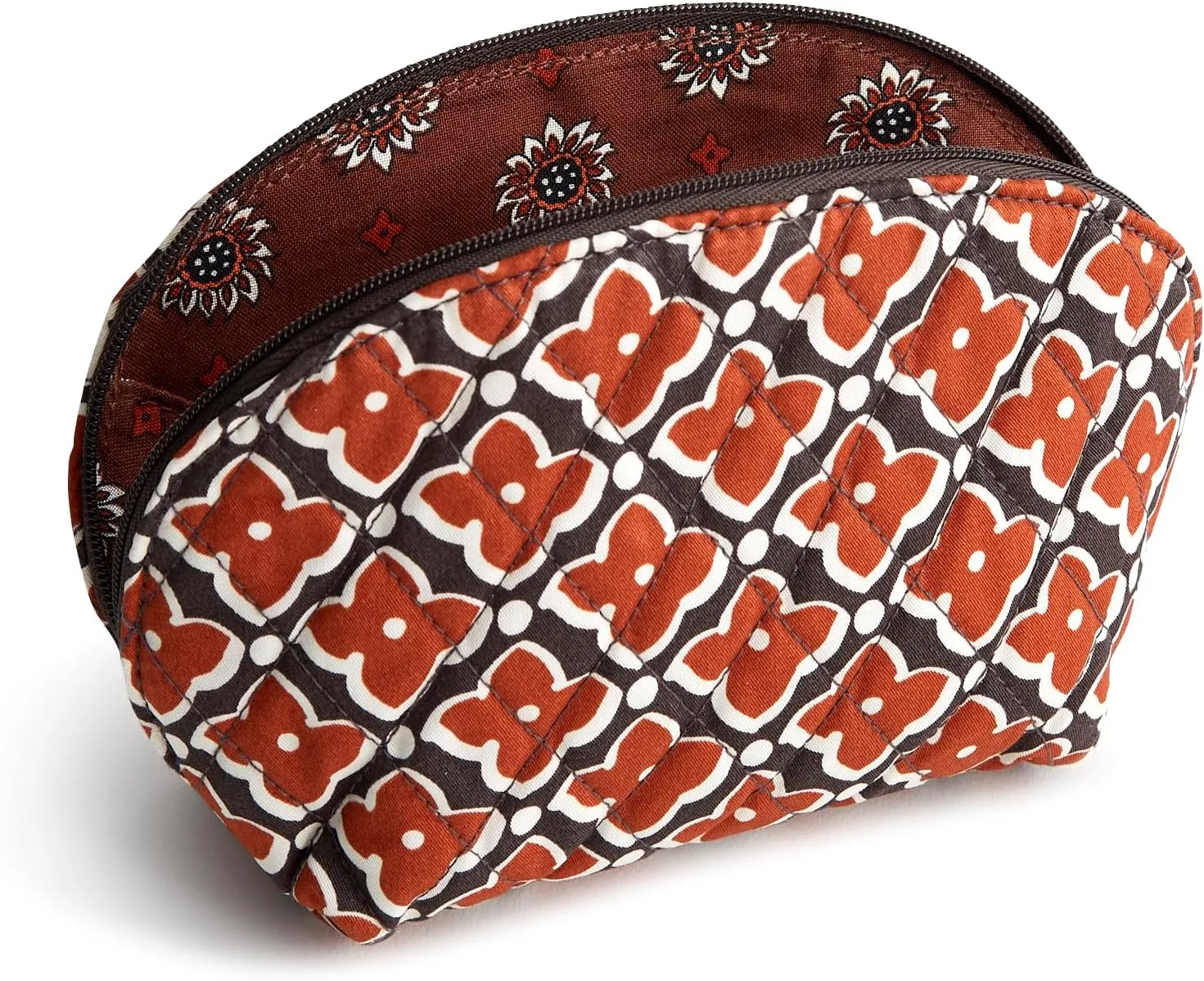 Vera Bradley Women's Premium Cotton Mini Dome Cosmetic